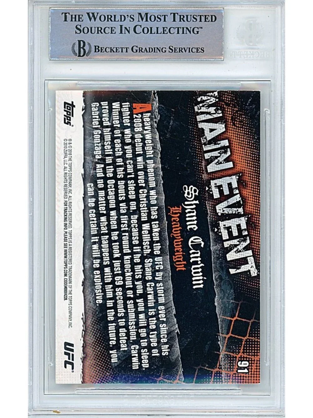 UFC 2010 topps